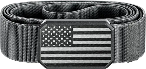 Vista 25 de Groove Life - Cinturón de nailon elástico para hombre con hebilla magnética de aluminio