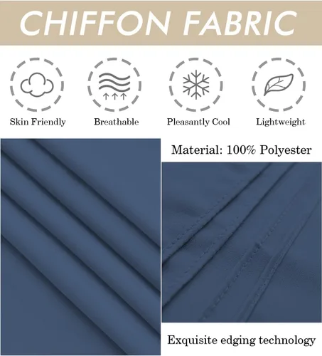 Vista 4 de BEAUTELIATE Soft Chiffon Scarfs Shawls and Wraps for Evening Dresses Bridal Wedding Shawl Wraps