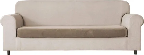 Vista 22 de Fundas de cojín de terciopelo para sofá, fundas de cojín individuales elásticas, antideslizantes, protector de muebles lavable, fundas de cojín
