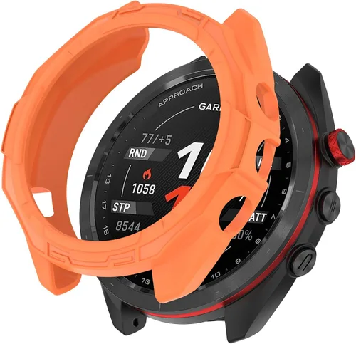 Vista 9 de Funda protectora de pantalla compatible con Garmin Approach S70 de 1.850 in, funda protectora completa de TPU de repuesto para accesorios Garmin