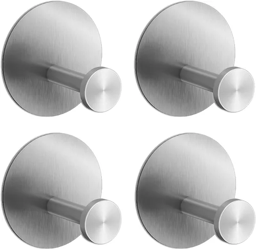 Vista 10 de Ganchos para Toallas de Baño (Paquete de 4) Gancho Adhesivo para Toallas Ganchos de Ducha para Interior de Ducha - Ganchos Adhesivos de Pared