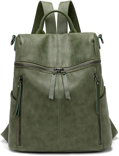 Vista 10 de Mochila de moda para mujer, bolsa de hombro impermeable, Negro -, Viajar