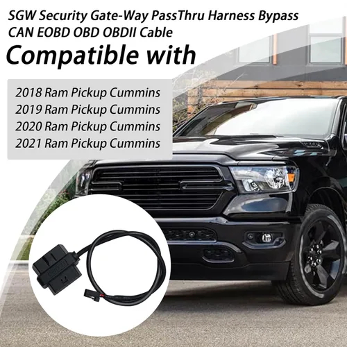 Vista 2 de XTPTFABS SGW Arnés de Derivación de Puerta de Enlace de Seguridad PassThru CAN EOBD OBD OBDII Cable Compatible con Ram Pickup Cummins 2018-2021