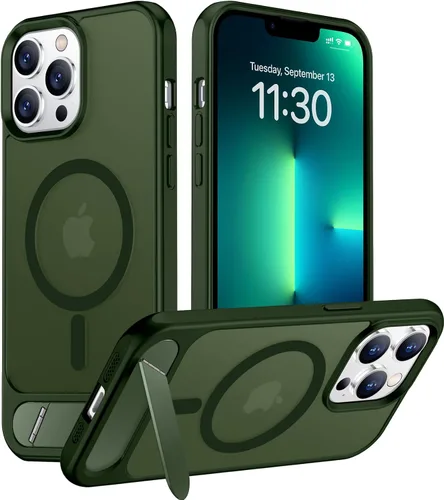 Vista 275 de Funda para iPhone 11 con compatibilidad magnética, [Soporte invisible incorporado][Compatible con MagSafe]