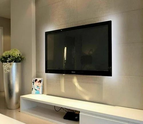 Vista 5 de ausuky Tira de luz LED USB de 5 V, lámpara de retroiluminación de TV blanca, cable de cinta flexible autoadhesiva (blanco cálido, 19.7 in, 30 leds)