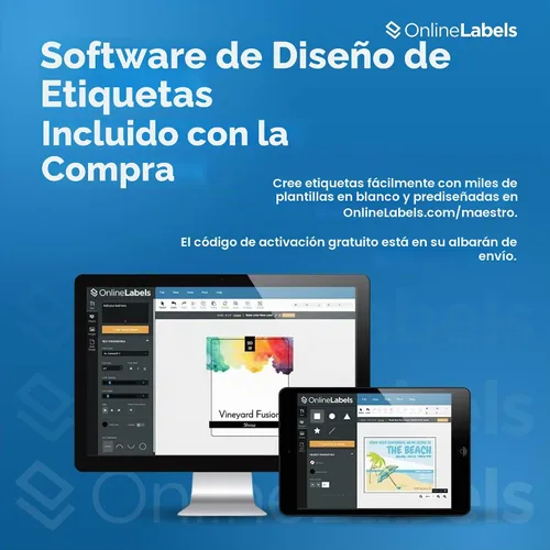 Vista 10 de OnlineLabels Papel Adhesivo Impermeable de Hoja Completa de 8.5" x 11" – Adhesivo Permanente, Vinilo Blanco Mate, Compatible con Cricut & Silhouette