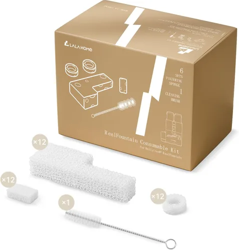 Vista 10 de RealPura Filtro de Fuente de Repuesto de 6 Piezas Compatible con Dispensador de Agua RealFountain para Mascotas, Juego de 3 Meses de Repuesto