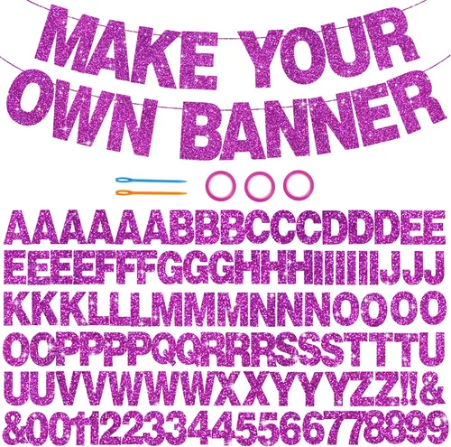 Vista 28 de 116 piezas de letras de la A a la Z DIY Banner personalizado Colorido