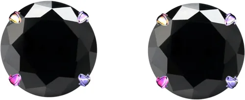 Vista 12 de Impresionante piedra de cuarzo hipoalergénica de obsidiana negra 5A, acero inoxidable 316L, hipoalergénicos, para cartílago tragus, caja de regalo