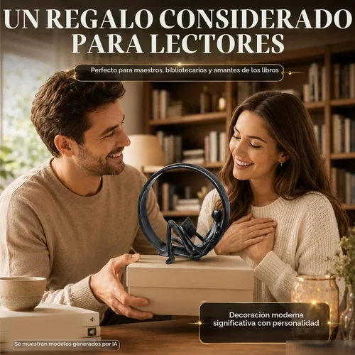 Vista 5 de Esculturas de hierro fundido para escritorio, decoración de oficina, decoración de mesa para sala o dormitorio, objetos decorativos pequeños de Negro