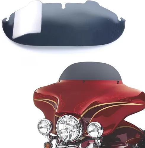 Vista 23 de Parabrisas negro de 4.5" para motocicleta, compatible con Harley Davidson Touring Street Glide Electra Glide FLHT FLHTCU Ultra Classic Glide FLHX
