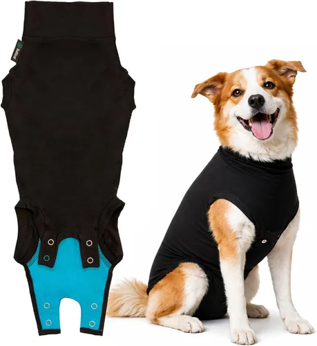 Vista 26 de Traje de recuperación Suitical para perros, de color negro, XXS, Negro