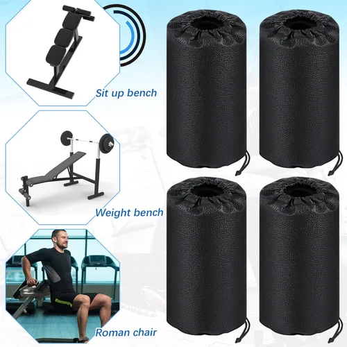Vista 5 de Hollowfly 4 almohadillas de espuma para pies de repuesto para banco de pesas, mesa de inversión y equipos de ejercicio de gimnasio