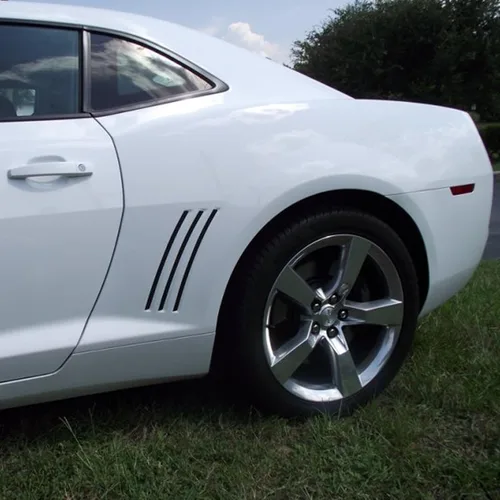 Vista 5 de x xotic tech Compatible con Chevy Camaro L & R - Adhesivo de ventilación lateral de rayas negras 2010-2021