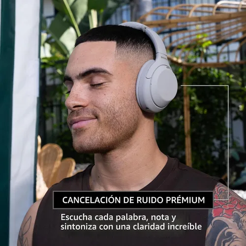 Vista 2 de Sony WH-1000XM4 Auriculares inalámbricos premium con cancelación de ruido sobre la oreja con micrófono para llamadas telefónicas y control de voz