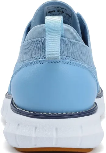Vista 3 de SVNKE Zapatos de vestir de malla para hombre, zapatos casuales de negocios, con cordones, zapatos Oxford ligeros, transpirables, cómodos, suela