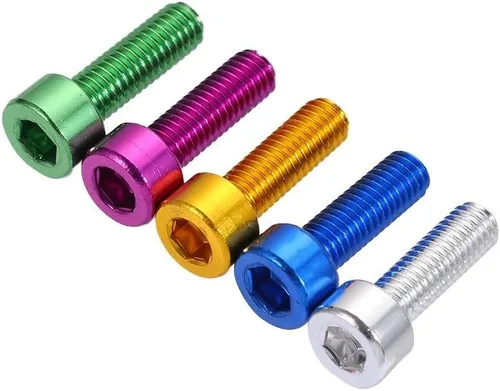 Vista 7 de 2 unids/set bicicleta titular tornillo hervidor rack tornillo aleación aluminio M5x15mm botella agua jaula pernos para bicicleta MTB bicicleta