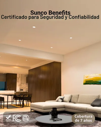 Vista 7 de Sunco - Paquete de 12 luces LED empotrables ultrafinas sin lata de 6 2700K