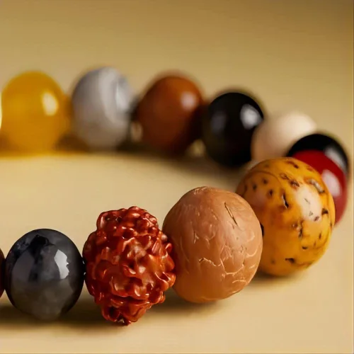 Vista 7 de 19 Seeds Multi Treasures Bodhi Luck Bracelet Handmade Colorful Beaded Bracelets for Meditation and Yoga Practices - Gifts for Women Men Boys Girls