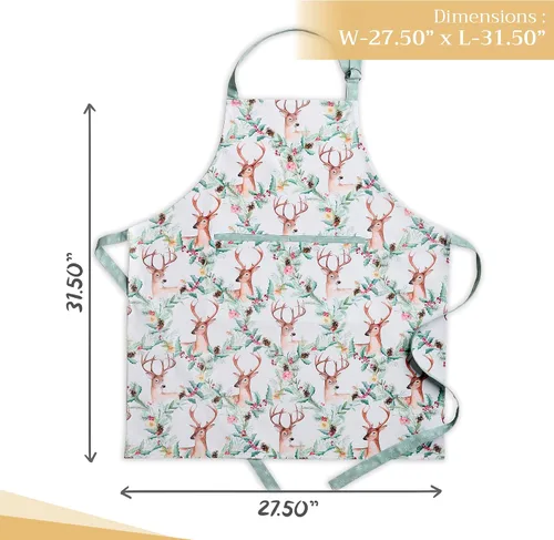 Vista 184 de Maison d' Hermine Delantales para mujer con bolsillo, 100% algodón (27.50 x 31.50 pulgadas)