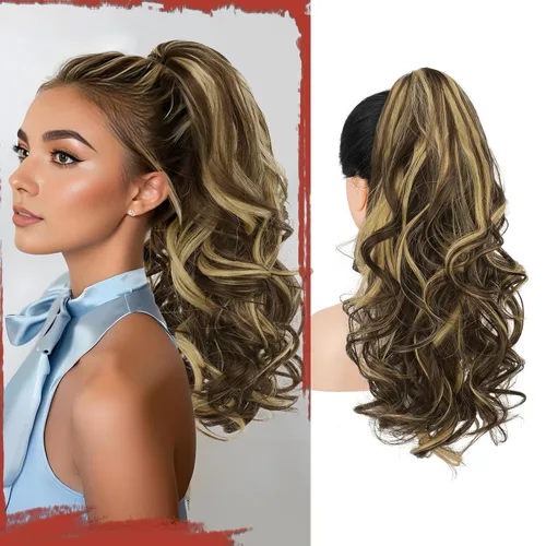 Vista 46 de SOFEIYAN Extensión de Cola de Caballo de 13" Larga y Rizada con Clip en Garra, Extensión de Cabello Sintético de Aspecto Natural para Mujeres