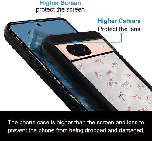 Vista 1897 de Compatible con Google Pixel 4A 5G Mobile Case Creative Acrylic Panel trasero Silicona Protección Grip especialmente diseñado para Google Pixel 4A 5G