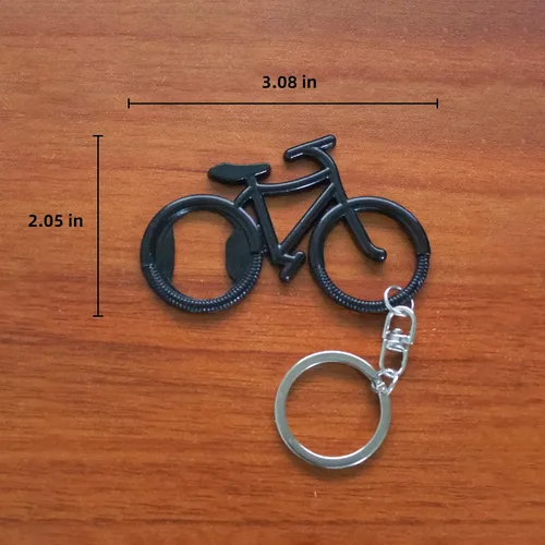 Vista 5 de Colgante de aleación de zinc para bicicleta, abrebotellas de cerveza, llavero para coche, regalo para familiares y amigos en festivales, Negro