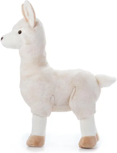 Vista 3 de The Petting Zoo Animal de peluche de llama, regalos para niños, animales salvajes del zoológico Onez, juguete de peluche de llama de 12 pulgadas