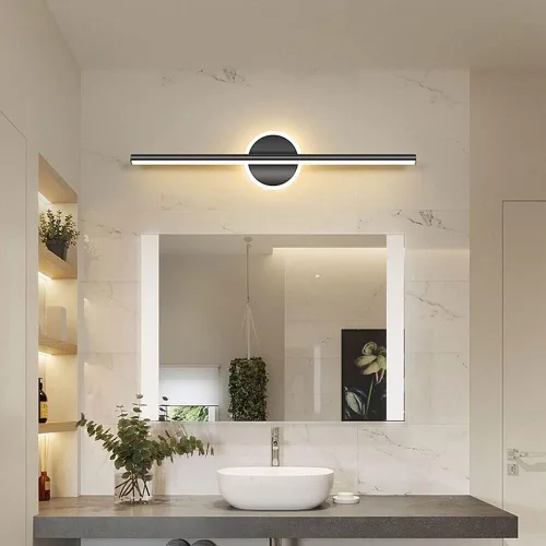 Vista 2 de Lámpara de pared LED para tocador - Luz moderna para espejo de baño, ideal para maquillaje y tocador