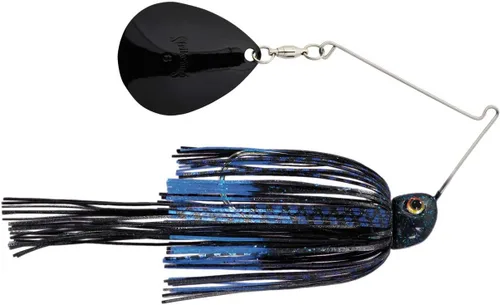 Vista 2 de Strike King Spinnerbait nocturno de grado Tour Negro