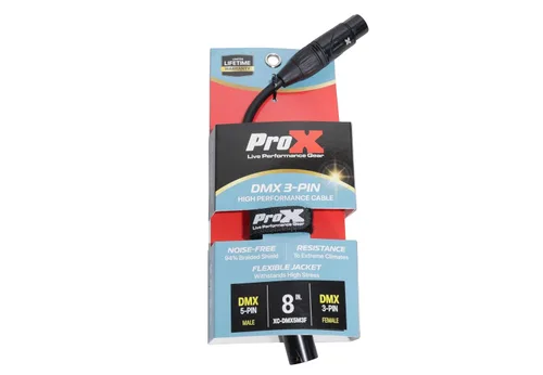 Vista 2 de ProX XC-DMX5M3F (giro de 5 pines macho a hembra de 3 pines)