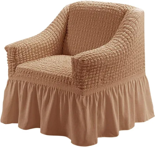 Vista 16 de Qubjus Funda Elástica para Sofá Fundas para Sofá Lavables Funda para Sofá Sillón Cama Protector de Muebles de Fácil Ajuste con Parte Inferior Beige