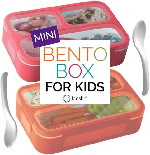 Vista 12 de Bento - Juego de Lonchera para almuerzo o refrigerio, a prueba de fugas, con recipientes, para niños y adultos, libre de BPA, apto para microondas