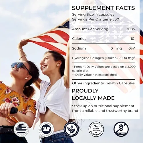 Vista 5 de SIRUNES Cápsulas de colágeno de pollo – Suplemento nutricional de colágeno tipo II para apoyo de articulaciones, piel y huesos – Suplementos