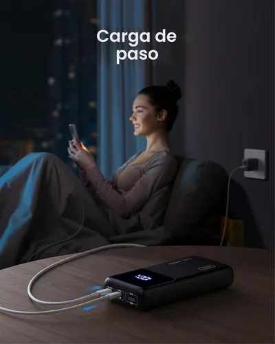 Vista 8 de INIU Power Bank, 25000mAh 100W USB C Cargador portátil para laptop, paquete de batería de 3 salidas con carga rápida PD QC, cargador de viaje