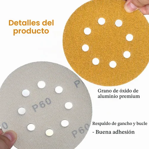 Vista 5 de Discos de lijado de 5 pulgadas con velcro