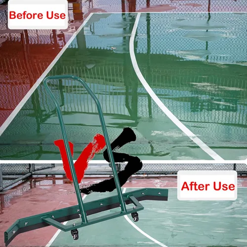 Vista 8 de 4.3FT Sport Tennis Court Squeegee Floor Squeegee Heavy Duty Commercial Squeegee for Floors with 2PCs EVA Foam Blade