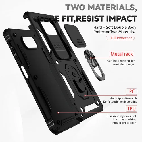 Vista 4 de Asuwish Funda de teléfono para Xiaomi Poco X3 Pro/PocoX3 NFC/Poco X3 con cubierta de cámara Protector de pantalla de vidrio templado, soporte