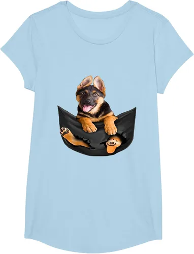 Vista 14 de Dog Lovers Gifts - Camiseta divertida con cara de perro con bolsillo, Negro, S