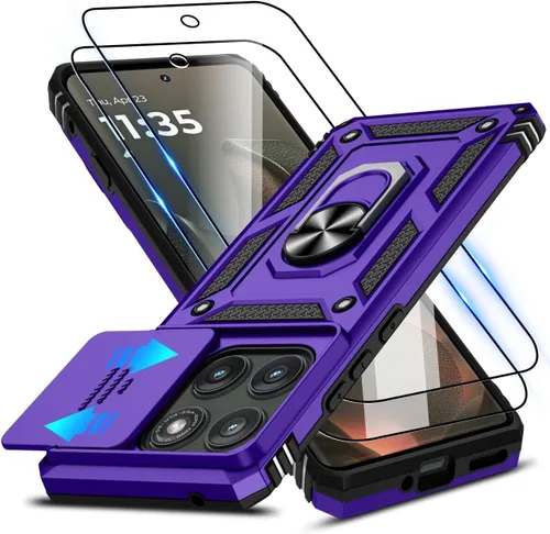 Vista 105 de ATUMP for Moto G-Play-2024 Case with Camera Lens Cover & HD Screen Protector(2 Pcs), [10FT Military Grade Drop Protection] Magnetic Ring Holder