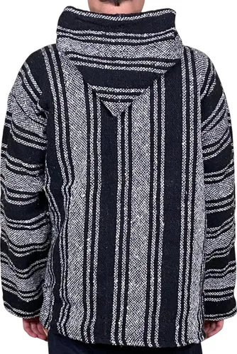 Vista 3 de Baja Sudadera con capucha para drogas, poncho surfista, suéter unisex..