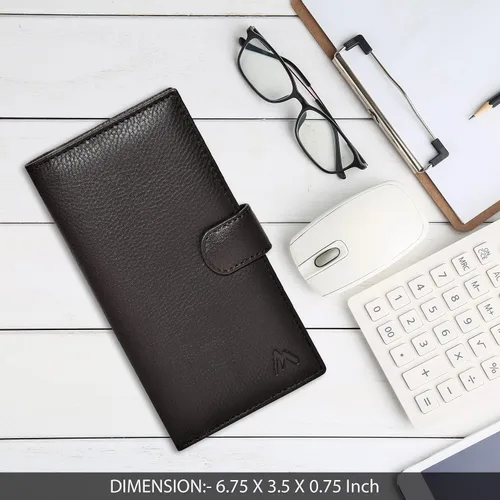 Vista 7 de Fundas de cuero RFID hechas a mano para hombres y mujeres con 6 tarjetas de crédito y 1 ranura para identificación y soporte para bolígrafo