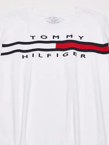 Vista 2 de Tommy Hilfiger Camiseta de manga corta con cuello redondo para niño, ropa de uso diario