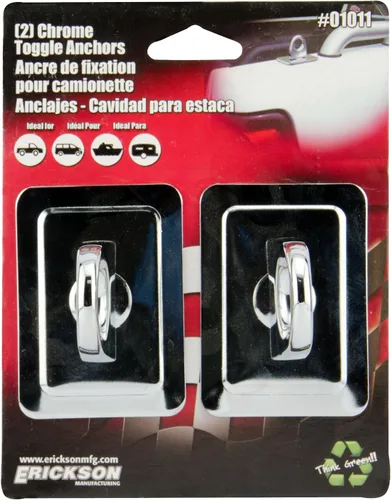Vista 2 de Erickson 01011 - Anclaje de bolsillo para estaca cromado, (paquete de 2)