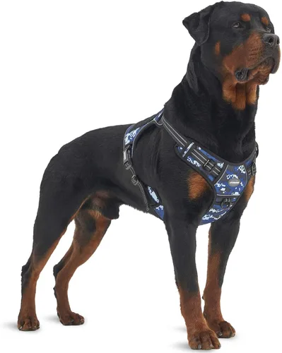 Vista 25 de Auroth - Arnés táctico para perros pequeños y medianos, sin tirones, arnés ajustable para mascotas, reflectante, K9, entrenamiento, trabajo
