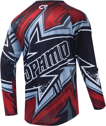 Vista 2 de Men's Mountain Bike Jersey Shirt Long Sleeve MTB Jersey Cycling Jersey BMX Downhill Motocross T-Shirt