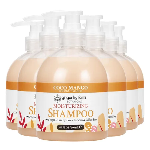 Vista 45 de Ginger Lily Farms Botanicals Champú hidratante para todo tipo de cabello, 100% vegano y libre de crueldad, aroma a pera de manzana, repuesto de 1