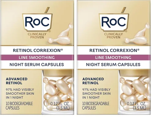 Vista 11 de RoC Retinol Correxion Line - Cápsulas de suero de noche suavizante, tratamiento diario antienvejecimiento para líneas finas, manchas oscuras