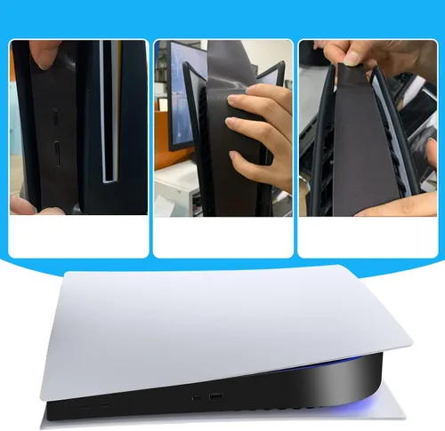 Vista 5 de ZJRUI PS5 Console Middle Skin, Integral PS5 Digital Edition Host Middle Strip Sticker, Console Center Part Protection Strip Film, PS5 Middle Sticker