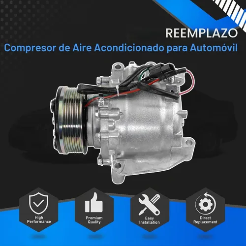 Vista 7 de Compresor de aire acondicionado para auto compatible con Honda Civic 2006 2007 2008 2009 2010 2011 1.8L Compresor de aire acondicionado con embrague
